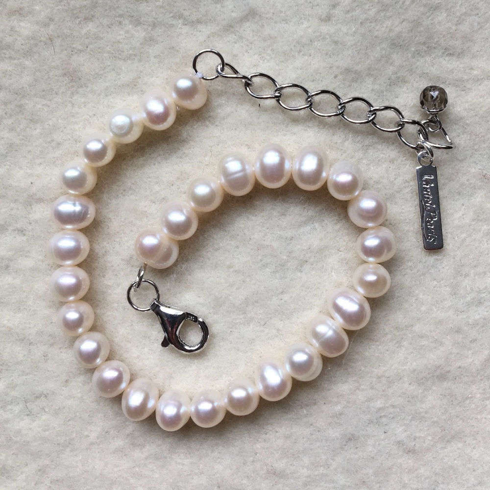 Genuine Pearl Bracelet - “Steely Pearls Bracelet” by Vantel Pearls - Brand New